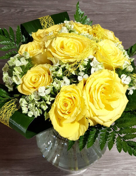 Bouquet di rose gialle